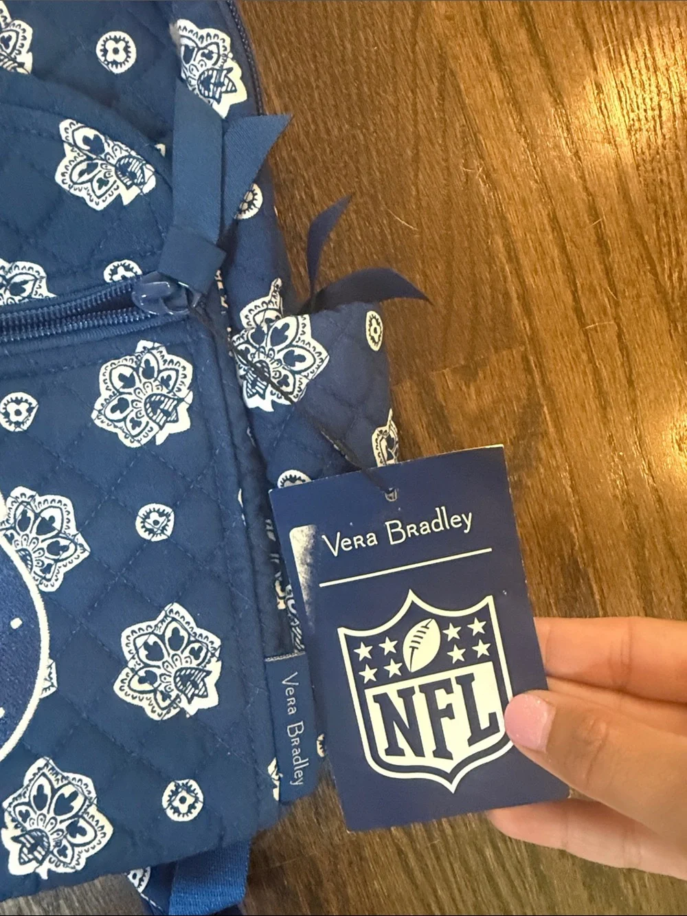 NFL colts football 🏈 Colts Blue Quilted Bandana Mini Backpack Vera Bradley